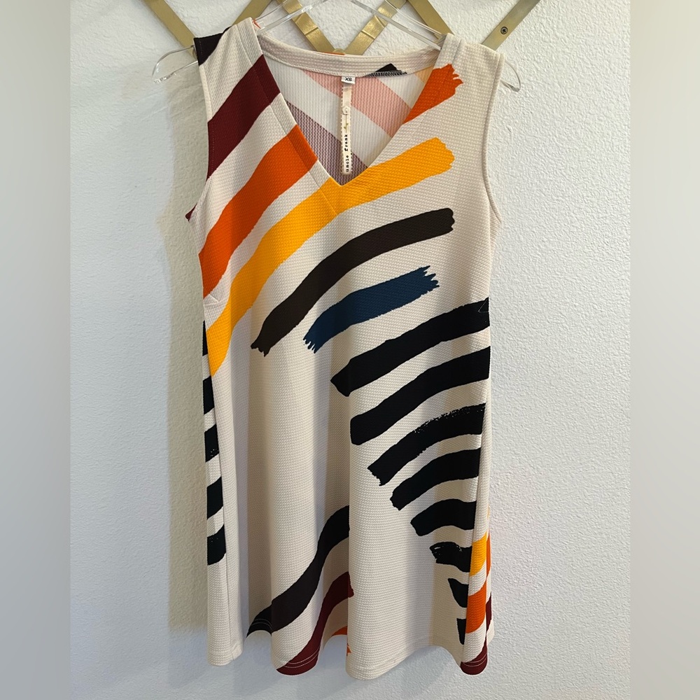 Anthropologie Uncle Frank Mid Mod Retro Abstract Swing Dress XS